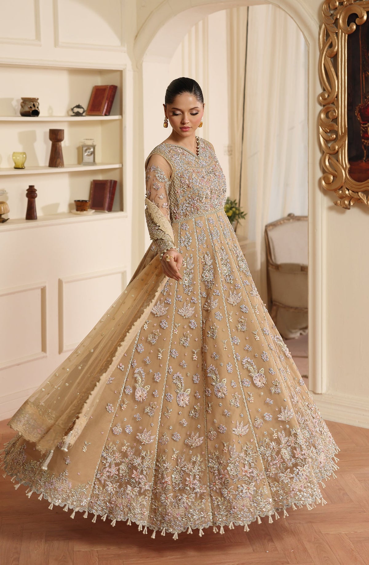 Luxury embroidered dress for women – Rang-e-Haya photoshoot